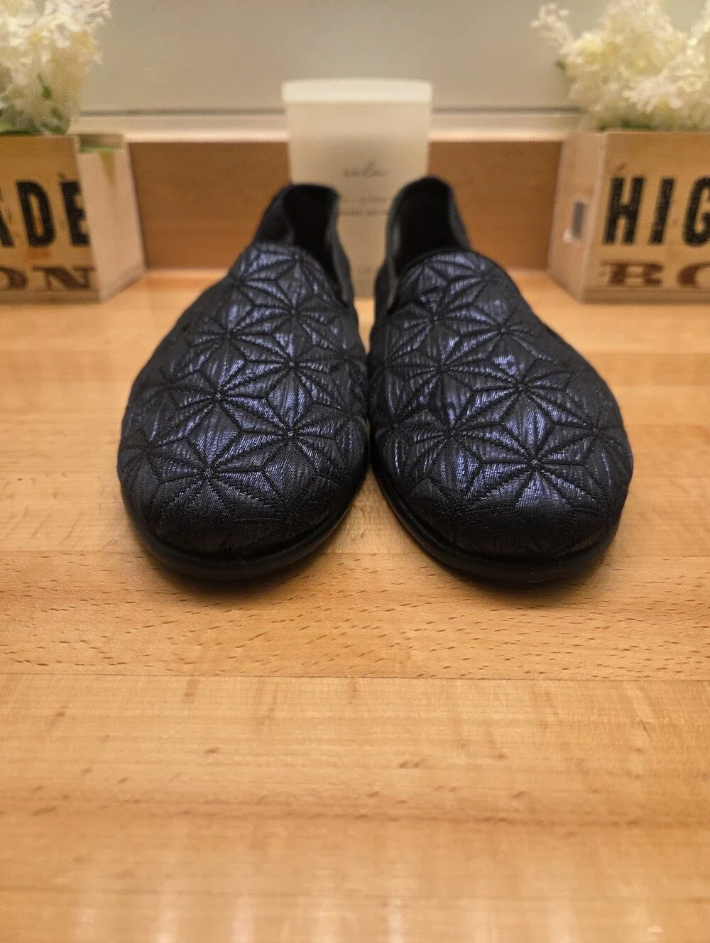 Aerosoles Betunia Slip-On Loafers Dark Blue Iridescent Geometric Women's Sz 10.5